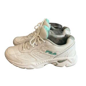 Fila Womens White Sneakers size 8 comfy classic casual EUC